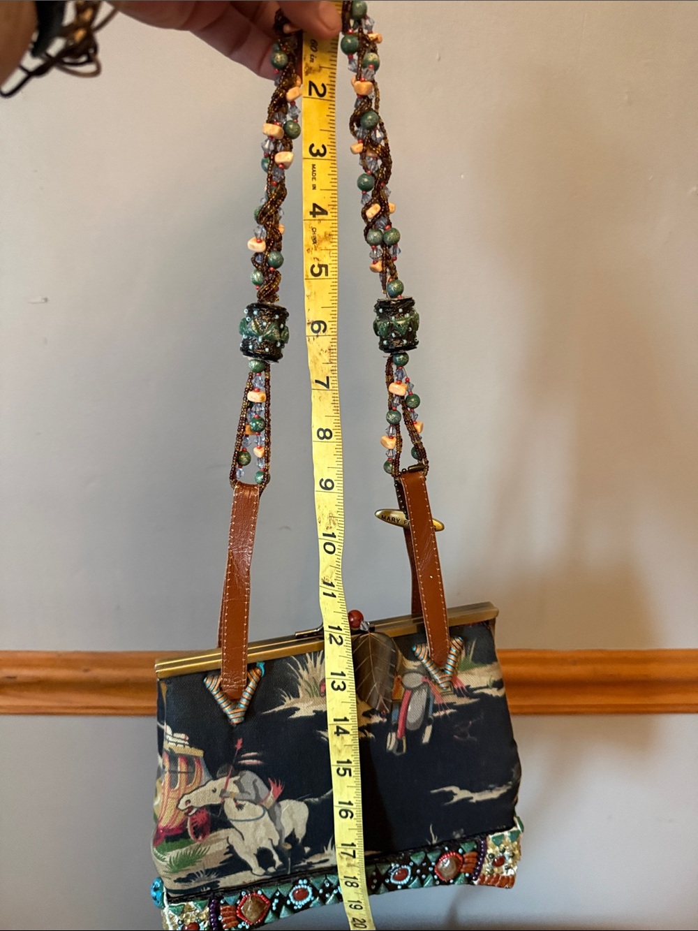 Mary Frances "Happy Trails" Western Cowboy Beaded Handbag. - Picture 7 of 17